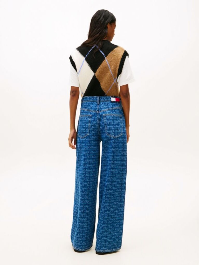 Denim Τζιν Σε Loose Με Κανονική Μέση Και Spell-Out Σχέδιο  Γυναίκες