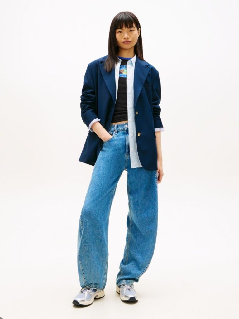 Denim Barrel Τζιν Με Κανονική Μέση Και Διακοσμητική Ραφή  Γυναίκες