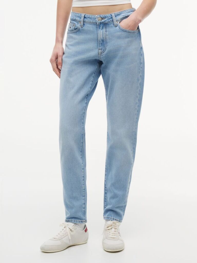 Denim Slim Τζιν Με Κανονική Μέση Και Κεντητό Σημαιάκι  Γυναίκες