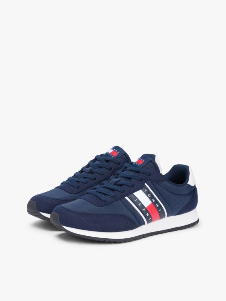 Μπλε Sneakers Με Μίξη Υφών Και Πίσω Αντίθεση  Άνδρες