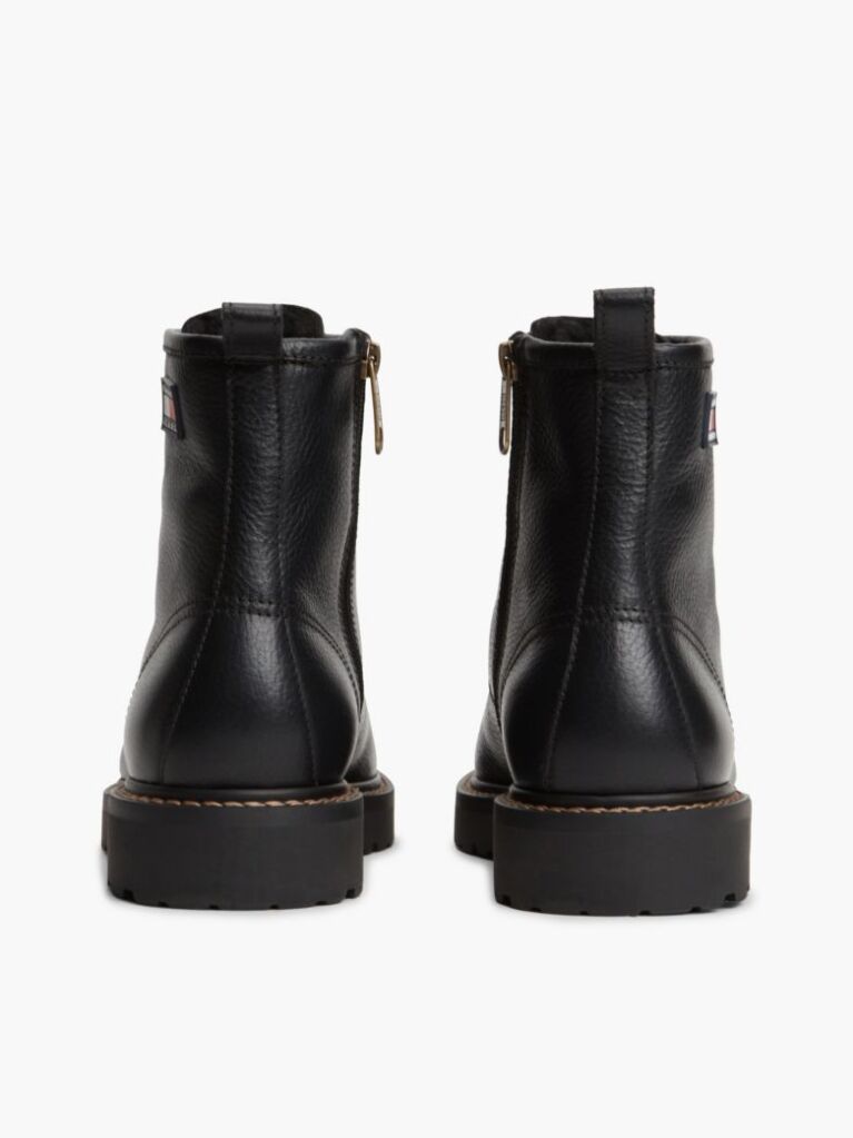 Black Archive Warm Lined Leather Lace-Up Boots  Men