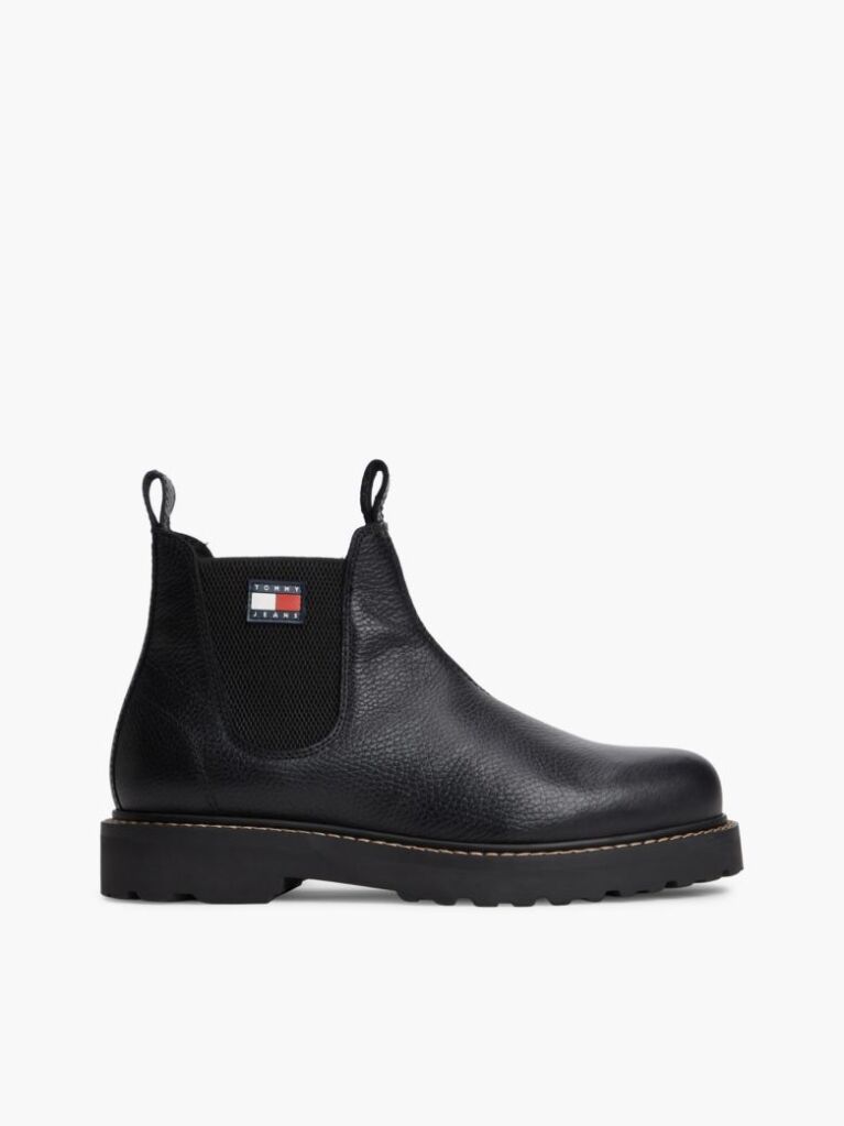 Black Archive Warm Lined Leather Chelsea Boots  Men