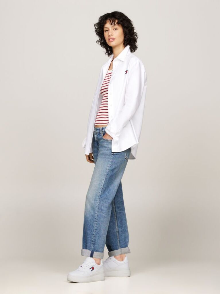 Άσπρο Essential Ρετρό Δερμάτινα Sneakers Με Σόλα Flatform  Γυναίκες