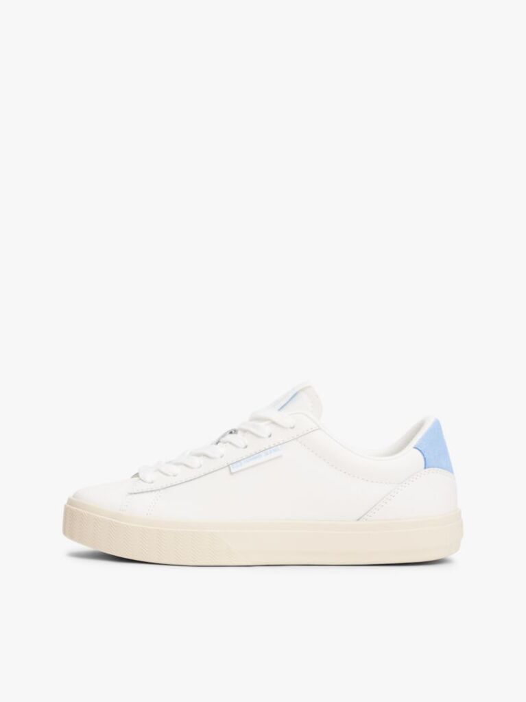 Μπλε Essential Δερμάτινα Sneakers Με Λεπτομέρειες Σε Αντίθεση  Γυναίκες