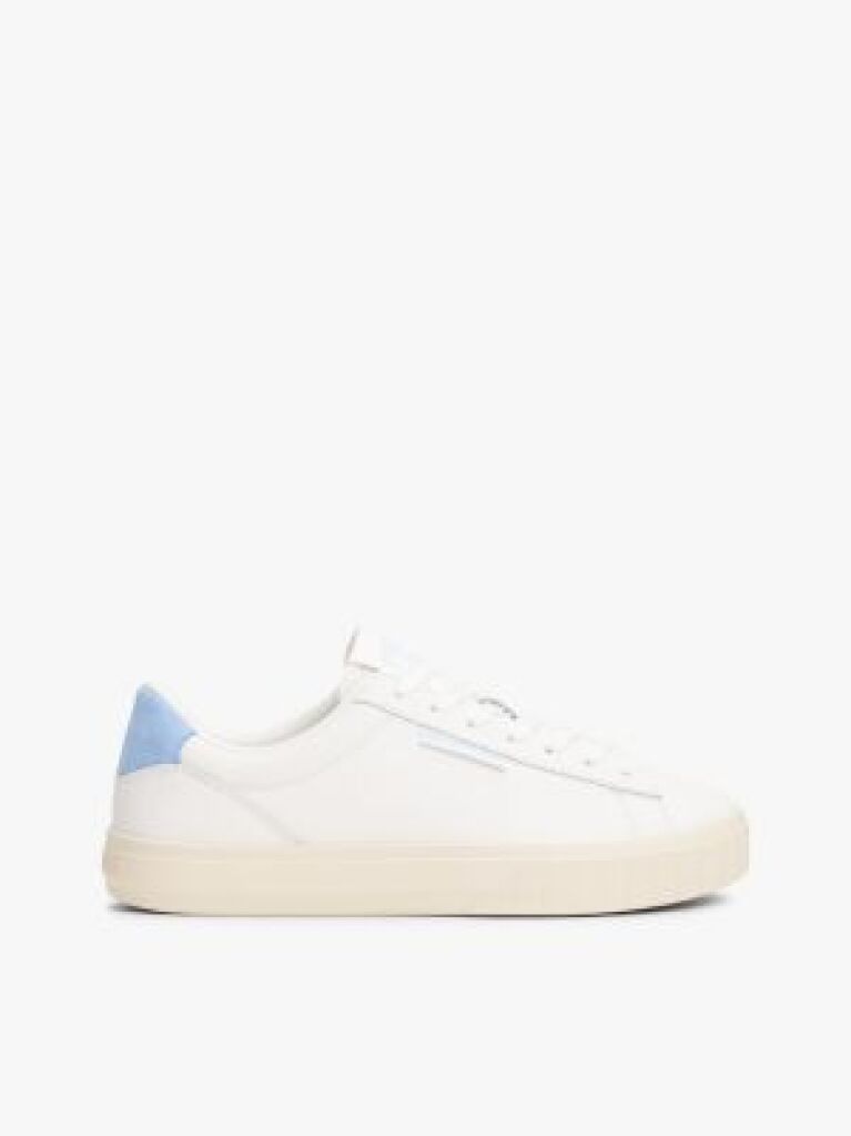Μπλε Essential Δερμάτινα Sneakers Με Λεπτομέρειες Σε Αντίθεση  Γυναίκες
