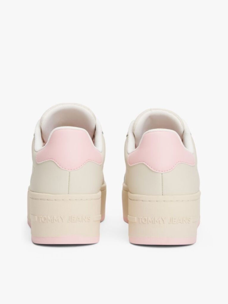 Ροζ Essential Δερμάτινα Sneakers Με Σόλα Flatform  Γυναίκες