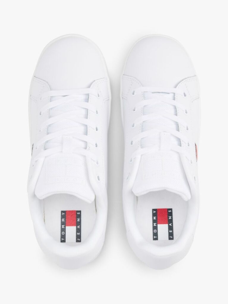 Άσπρο Essential Δερμάτινα Sneakers Με Σόλα Flatform  Γυναίκες