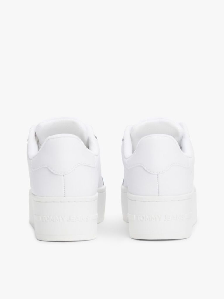 Άσπρο Essential Δερμάτινα Sneakers Με Σόλα Flatform  Γυναίκες