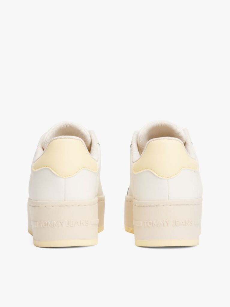 Άσπρο Essential Δερμάτινα Sneakers Με Σόλα Flatform  Γυναίκες