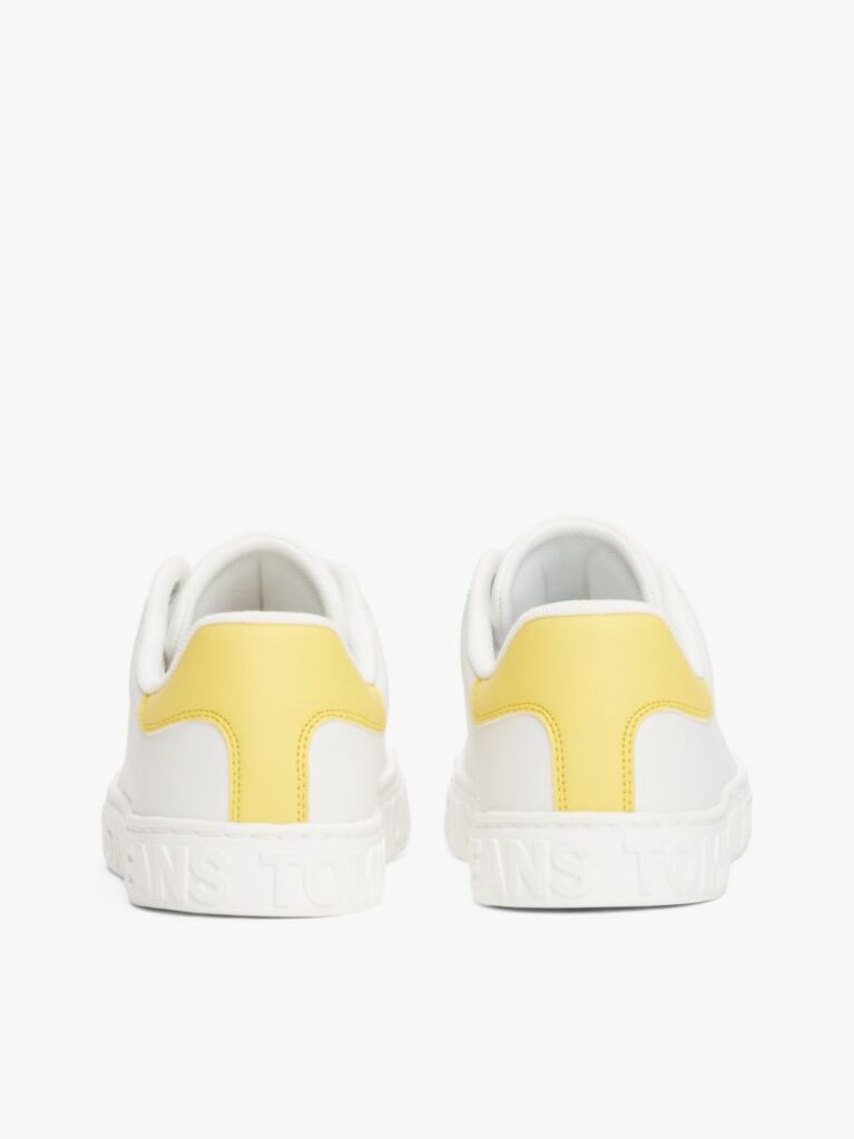 Κίτρινο Sneakers Με Ανάγλυφο Λογότυπο Σε Αντίθεση  Γυναίκες
