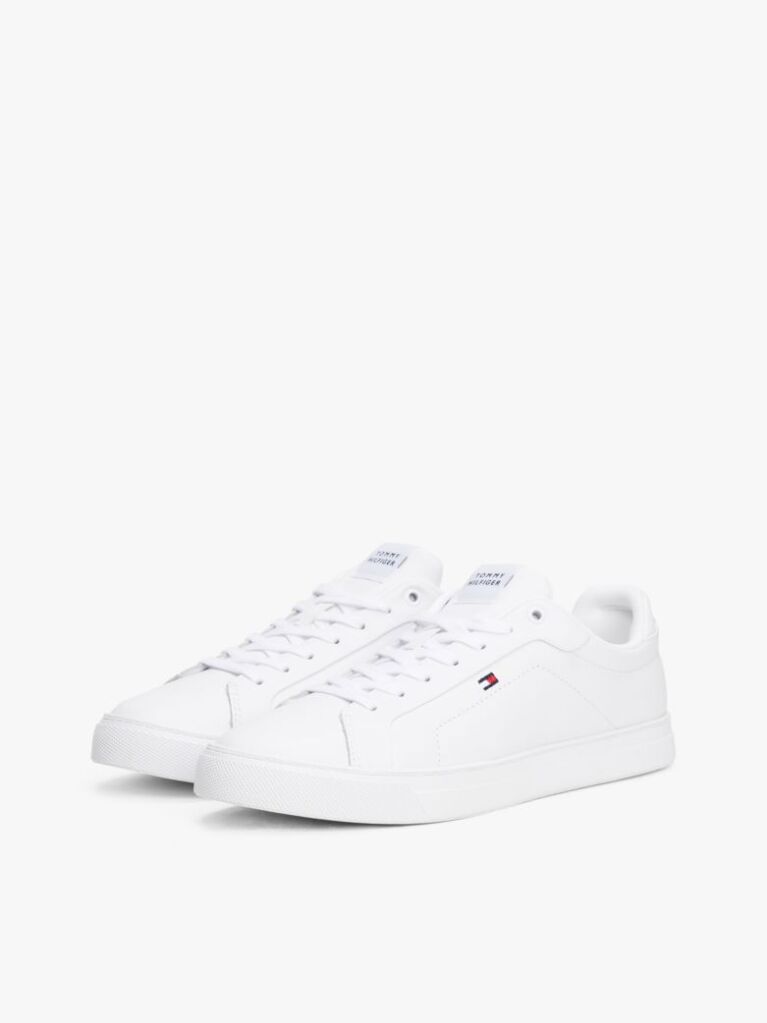 Άσπρο Essential Δερμάτινα Δετά Sneakers  Άνδρες