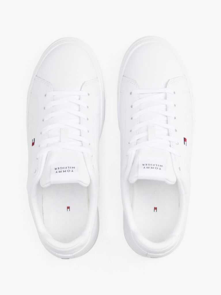 Άσπρο Essential Δερμάτινα Δετά Sneakers  Άνδρες