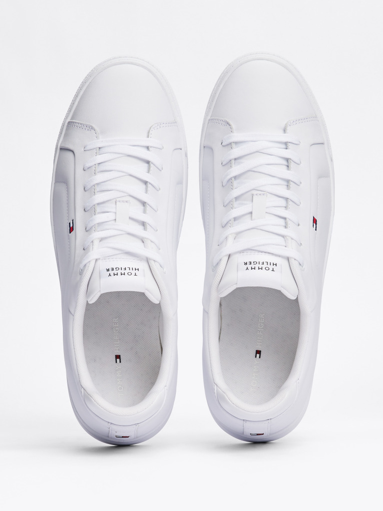 Άσπρο Essential Δερμάτινα Δετά Sneakers  Άνδρες