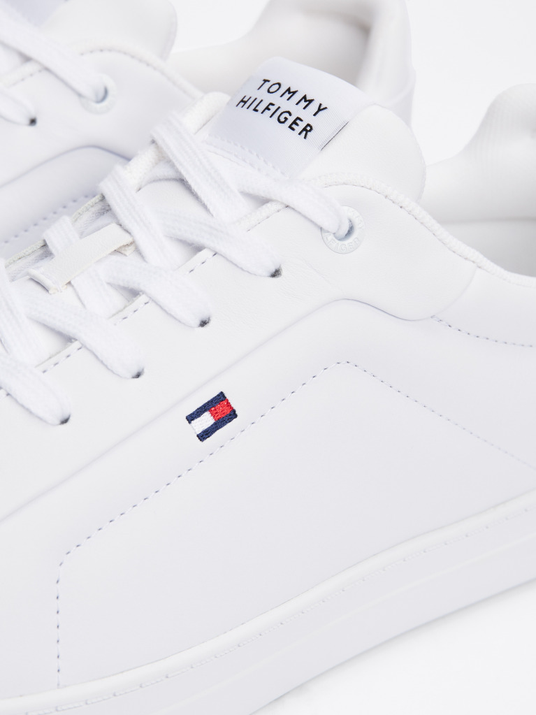 Άσπρο Essential Δερμάτινα Δετά Sneakers  Άνδρες