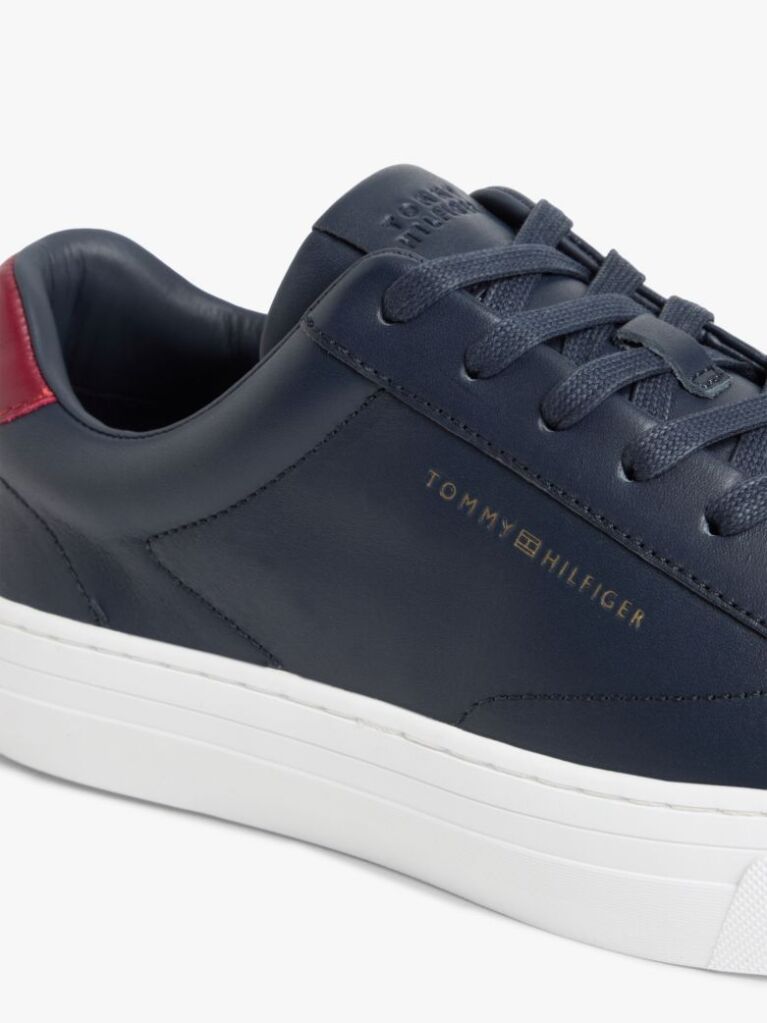 Μπλε Δερμάτινα Sneakers  Άνδρες