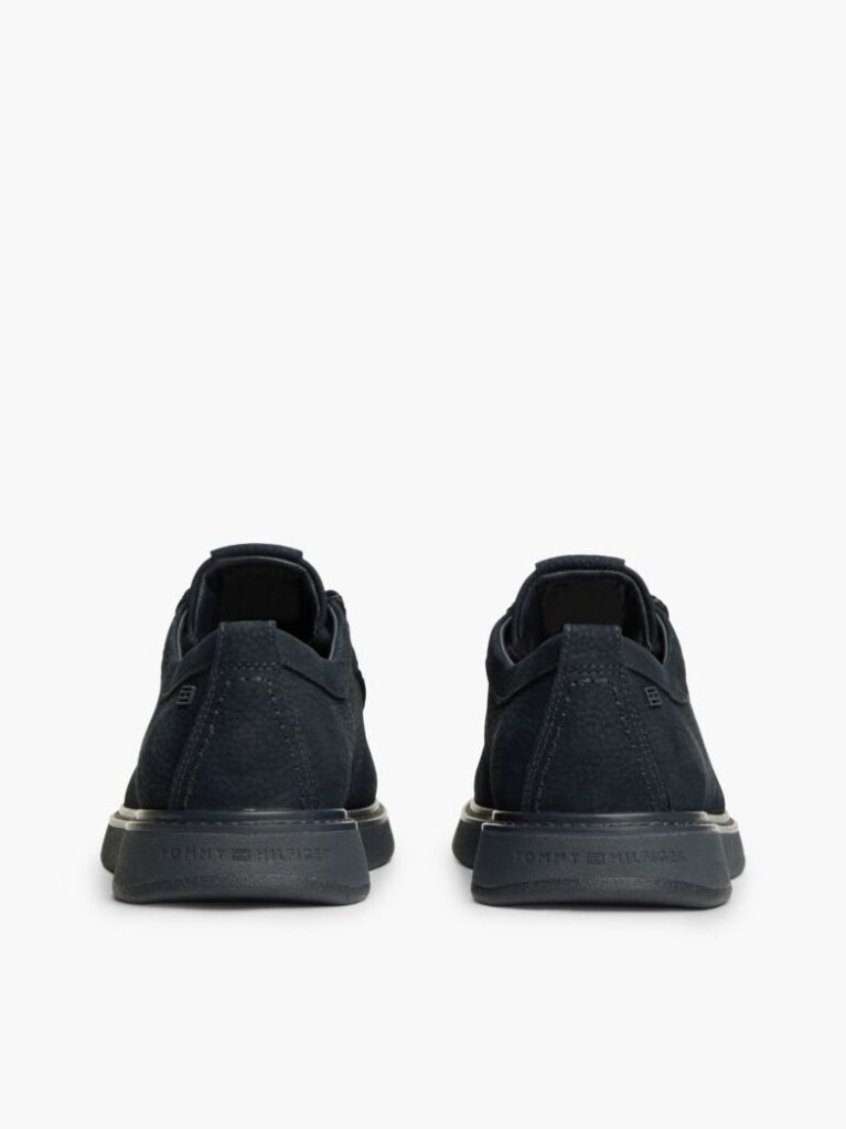Μπλε Δερμάτινα Δετά Loafers Με Moc Μύτη  Άνδρες