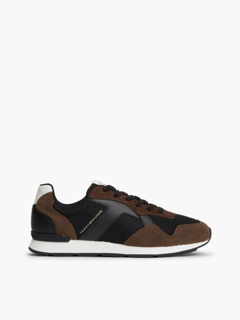 Καφέ Sneakers Με Μίξη Υφών Και Λογότυπο  Άνδρες