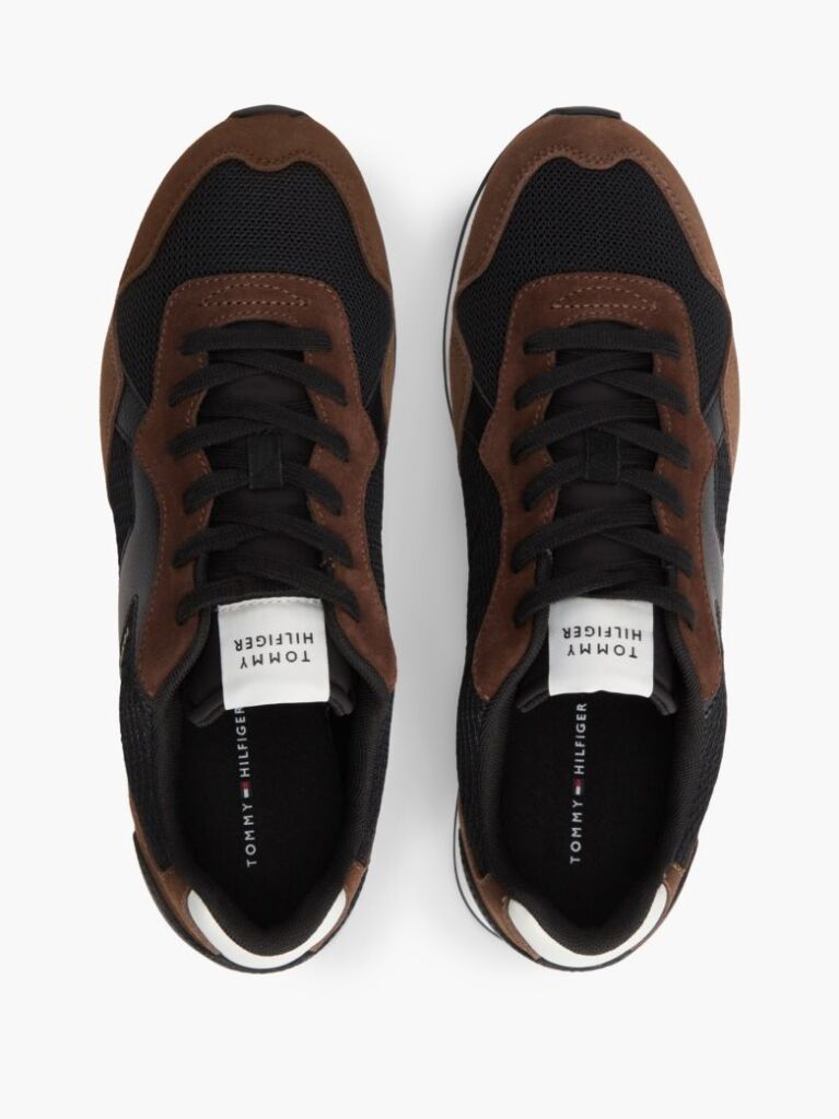 Καφέ Sneakers Με Μίξη Υφών Και Λογότυπο  Άνδρες