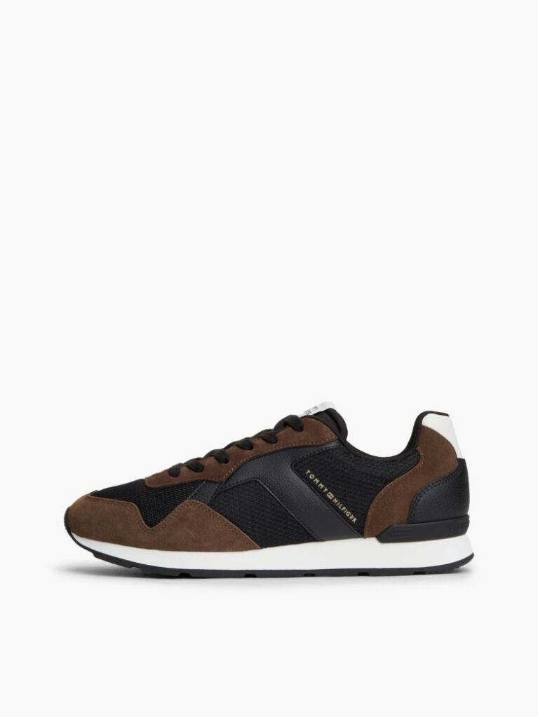 Καφέ Sneakers Με Μίξη Υφών Και Λογότυπο  Άνδρες