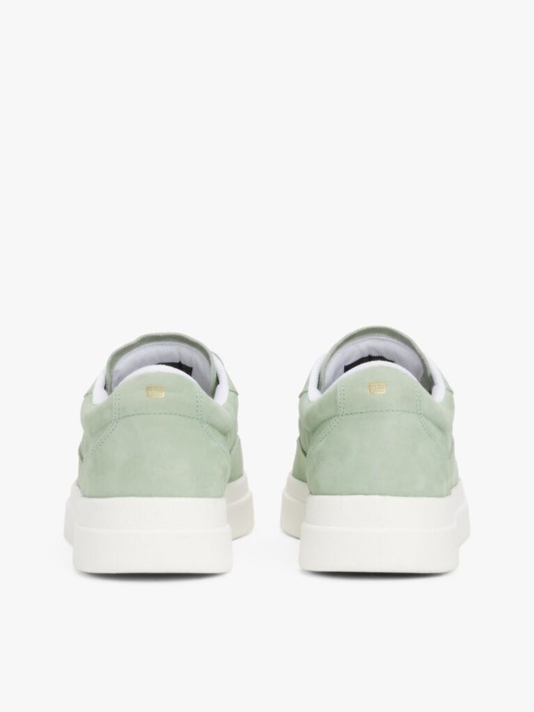Πράσινο Δερμάτινα Sneakers Με Μεταλλικό Λογότυπο  Γυναίκες