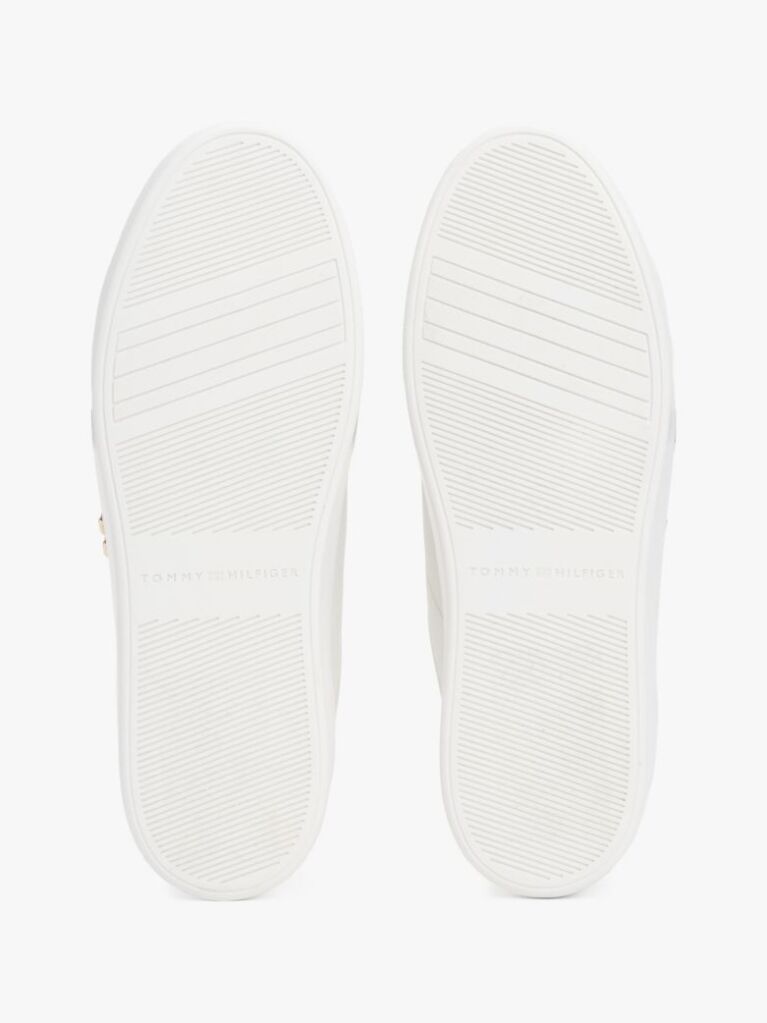 Multi Leather Platform Court Trainers  Women