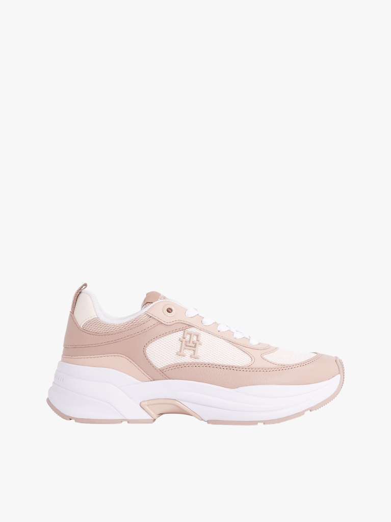 Multi Δερμάτινα Chunky Sneakers Με Μίξη Υφών  Γυναίκες
