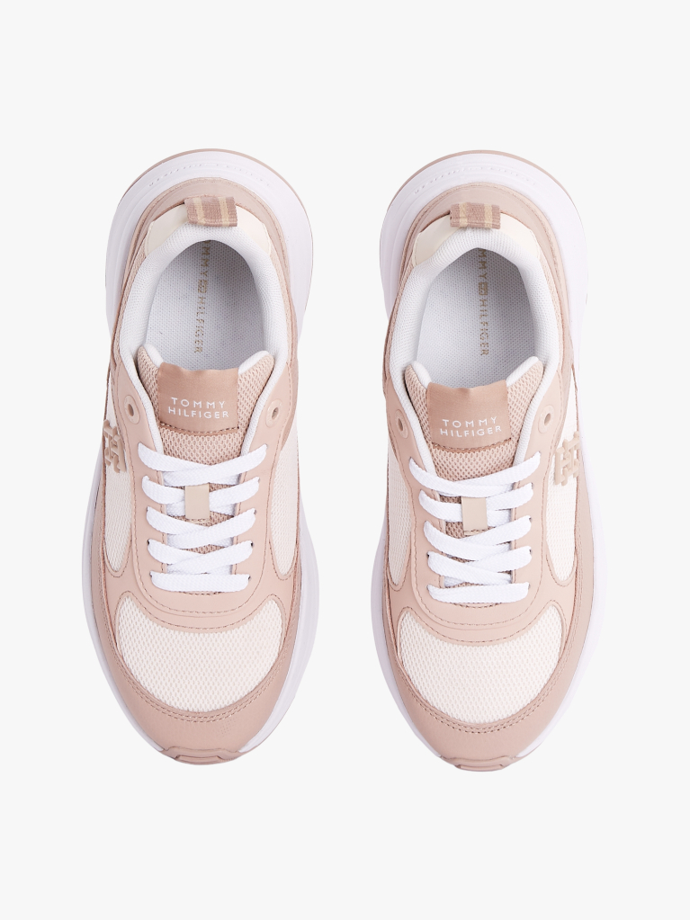Multi Δερμάτινα Chunky Sneakers Με Μίξη Υφών  Γυναίκες