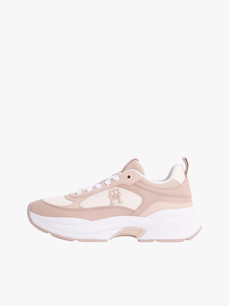 Multi Δερμάτινα Chunky Sneakers Με Μίξη Υφών  Γυναίκες