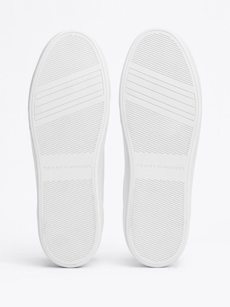 Άσπρο Δερμάτινα Sneakers Με Πάτο Flatform  Γυναίκες