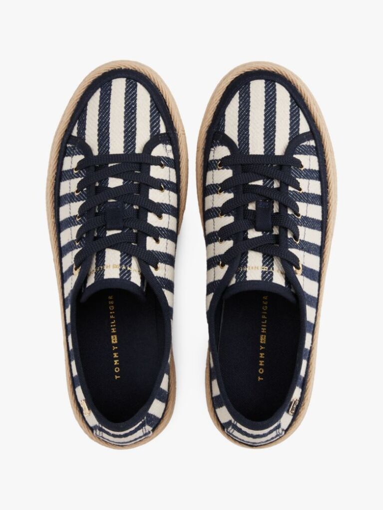 Multi Ριγέ Sneakers Με Ενδιάμεση Σόλα Από Σχοινί  Γυναίκες