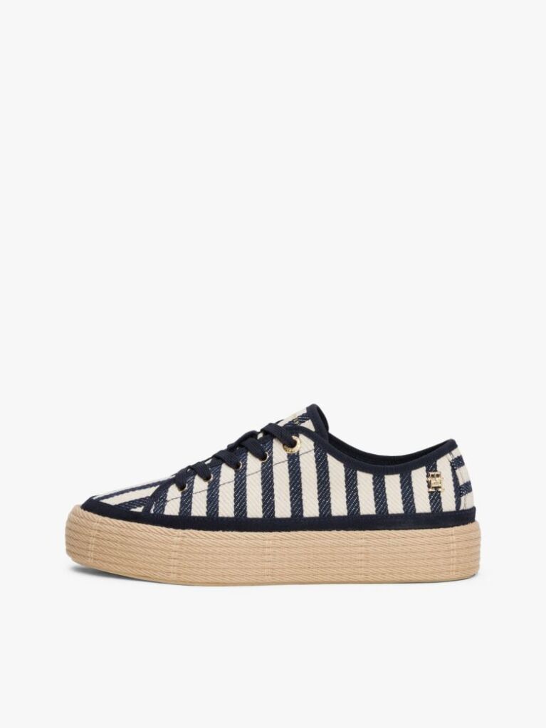 Multi Ριγέ Sneakers Με Ενδιάμεση Σόλα Από Σχοινί  Γυναίκες