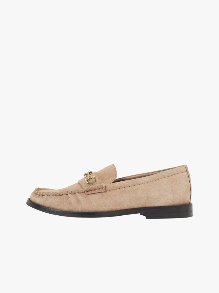 Pink Suede Horsebit Loafers  Women