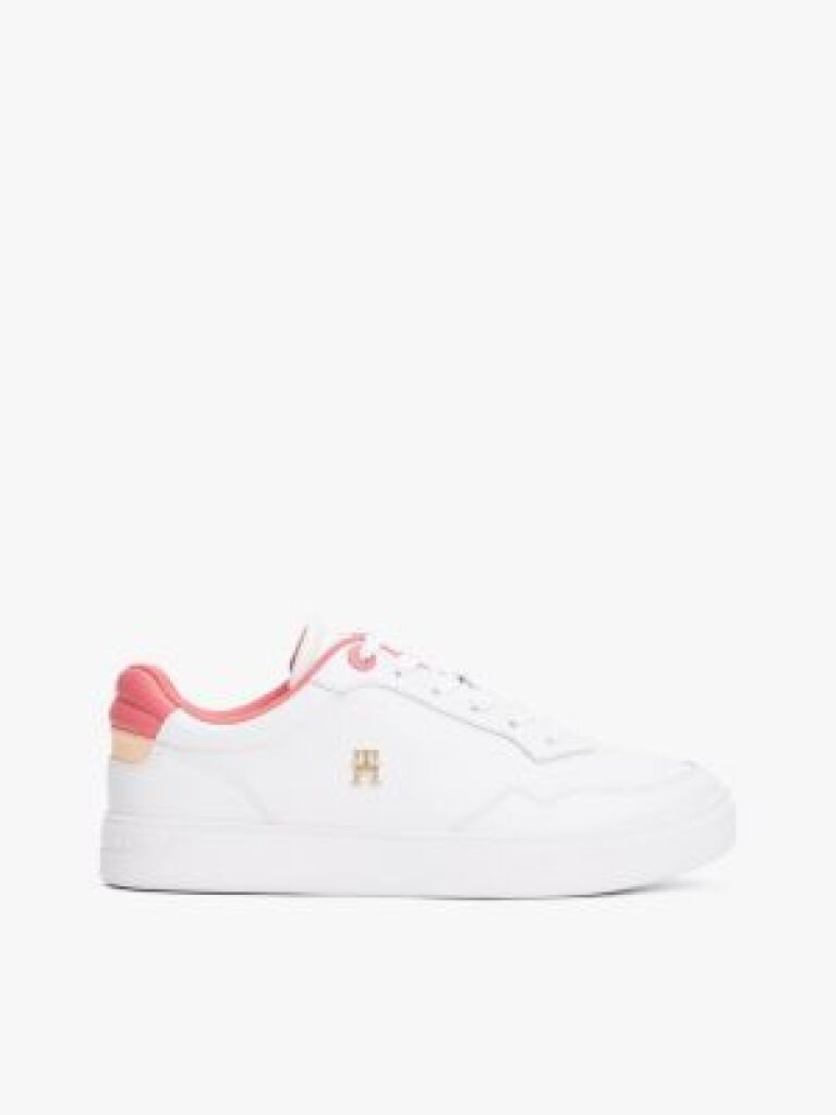 Άσπρο Δερμάτινα Sneakers Με Colour-Pop Λεπτομέρειες  Γυναίκες