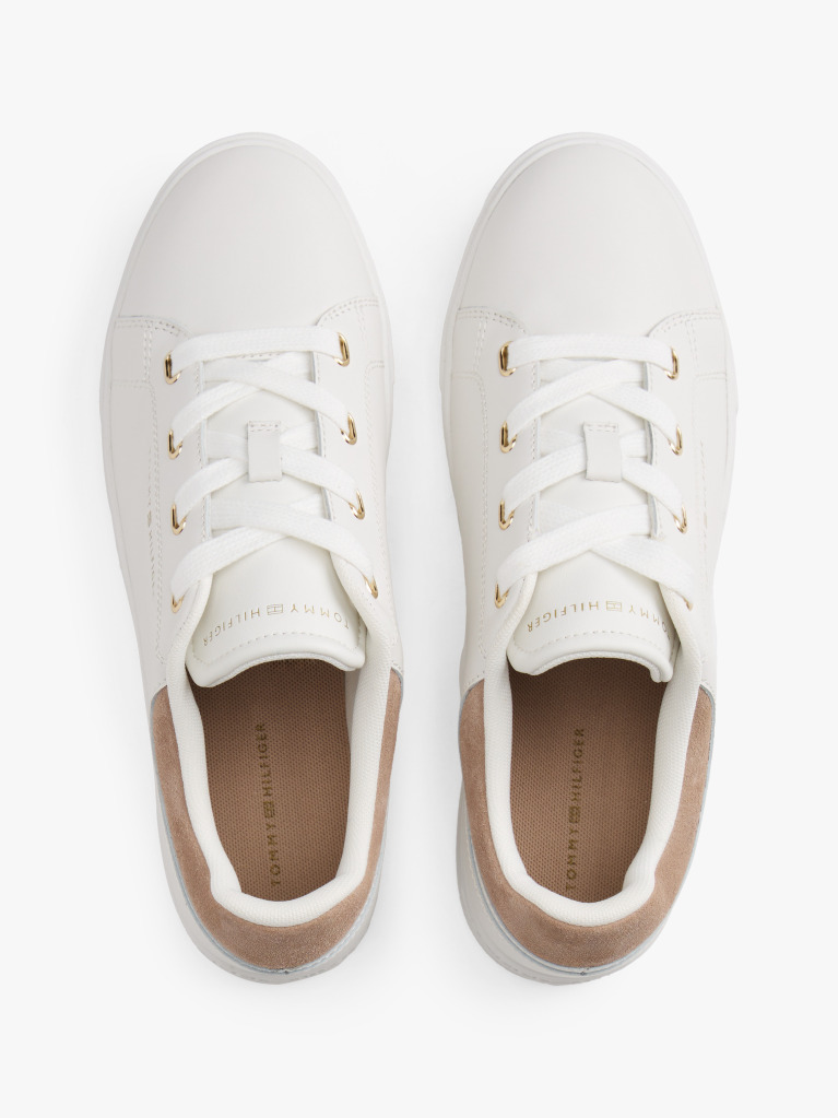 Μπεζ Δερμάτινα Sneakers  Γυναίκες