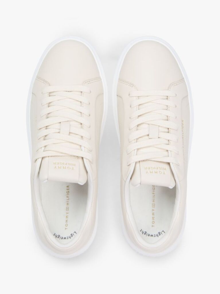 Μπεζ Δερμάτινα Sneakers  Γυναίκες
