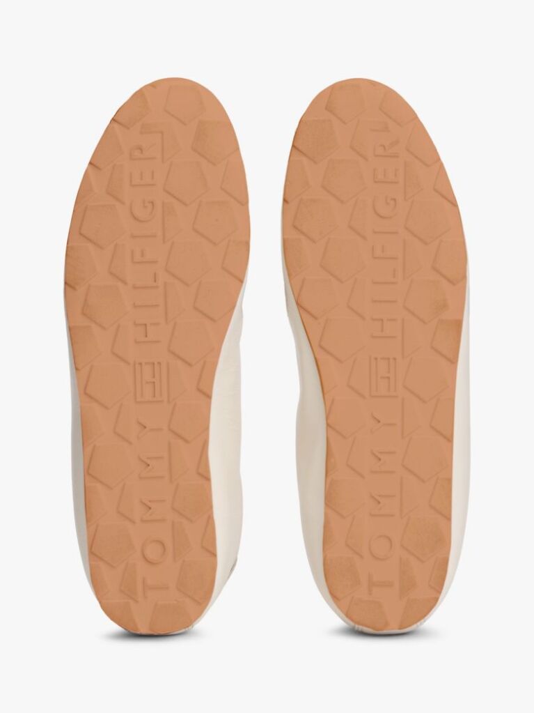 Μπεζ TH Monogram Δερμάτινα Sneakers Με Χαμηλό Κόψιμο  Γυναίκες