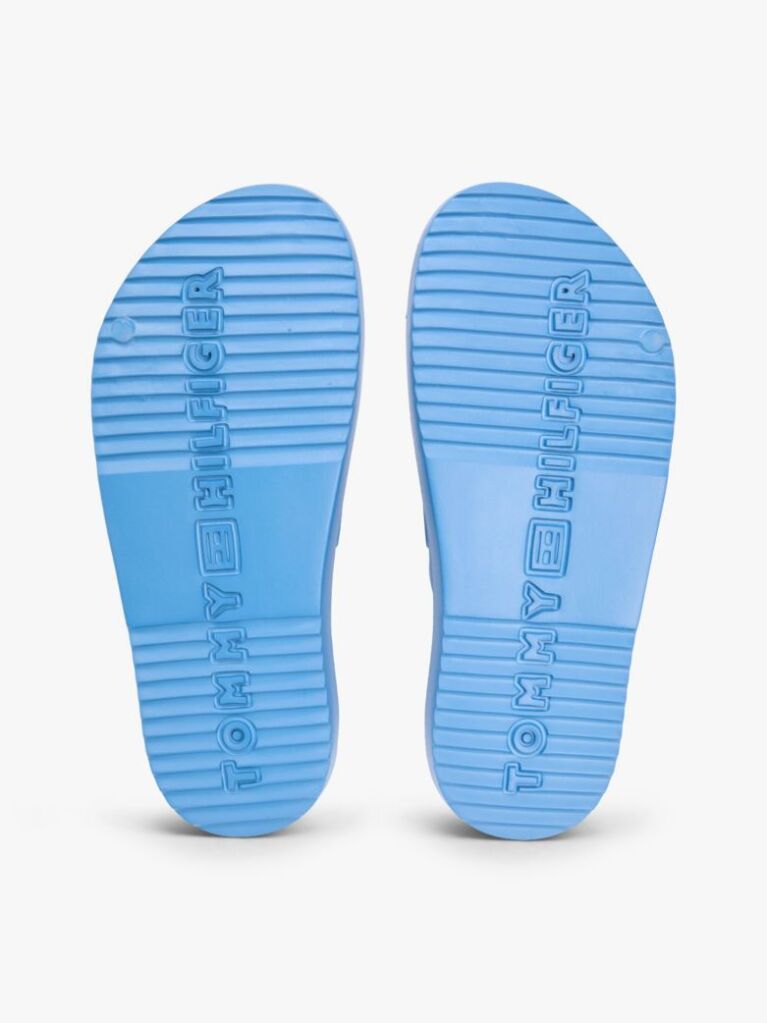 Blue Double Strap Enamel Flag Lightweight Sandals  Women