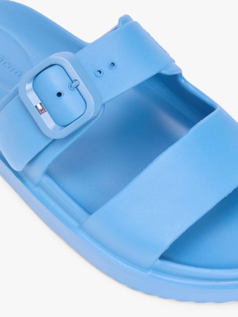 Blue Double Strap Enamel Flag Lightweight Sandals  Women