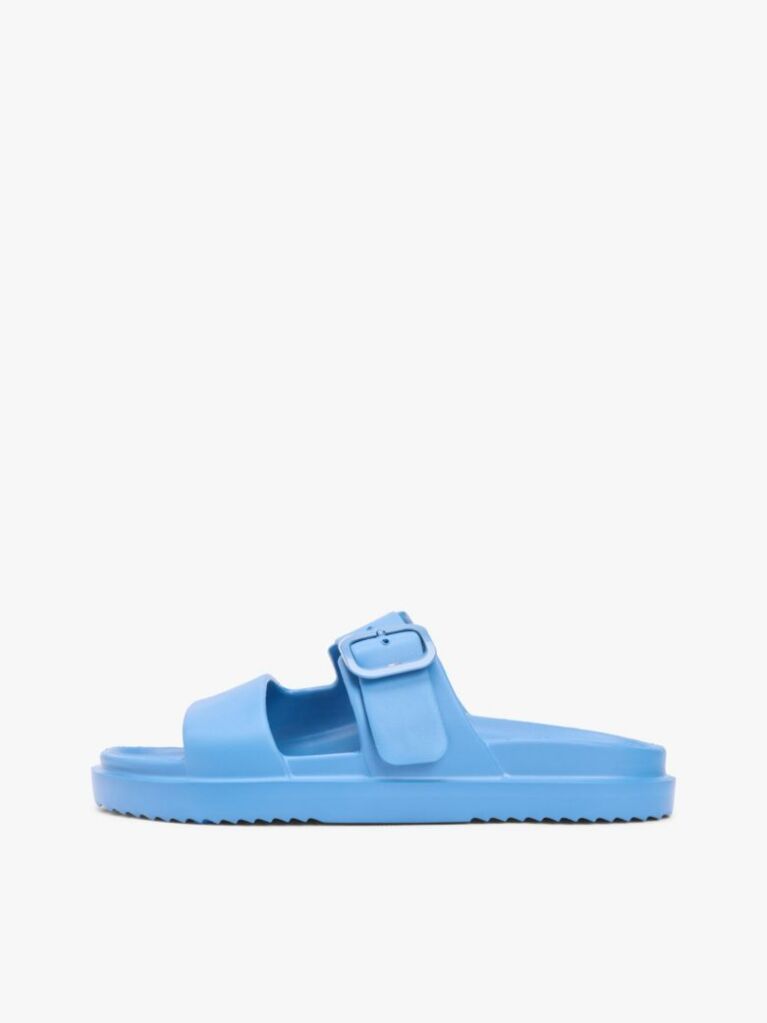 Blue Double Strap Enamel Flag Lightweight Sandals  Women
