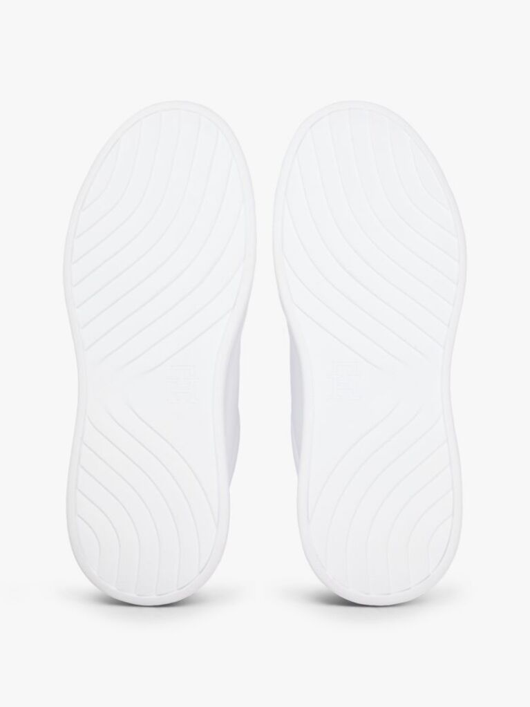 Άσπρο Δερμάτινα Sneakers Με Πλατφόρμα Και Λεοπάρ Λεπτομέρεια  Γυναίκες