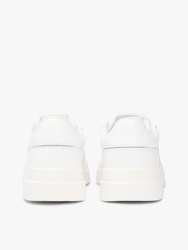 Άσπρο TH Monogram Δερμάτινα Sneakers Με Ανάγλυφο Λογότυπο  Γυναίκες