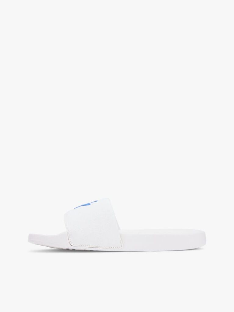 Άσπρο Slides Από Καμβά Με Κεντητό Λογότυπο  Γυναίκες