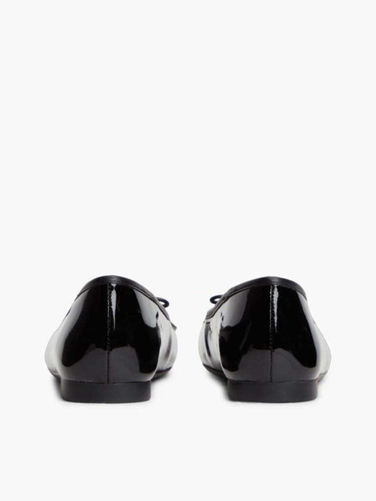 Black Patent Leather Padlock Charm Ballerinas  Women