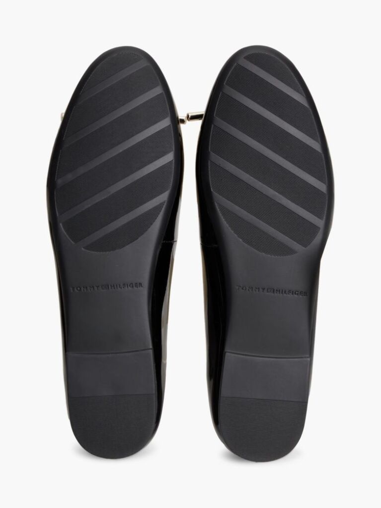 Black Patent Leather Padlock Charm Ballerinas  Women