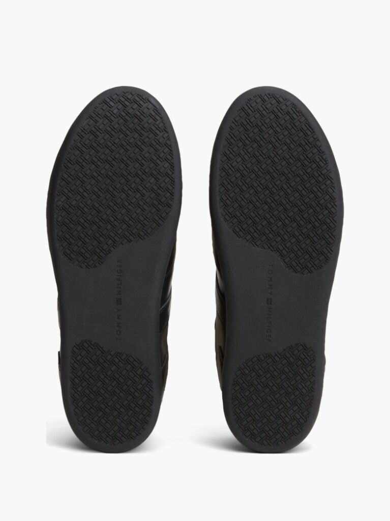 Black Leather Vintage Low Profile Sneakers  Women