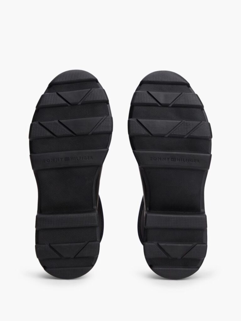 Black TH Monogram Cleat Rain Boots  Women