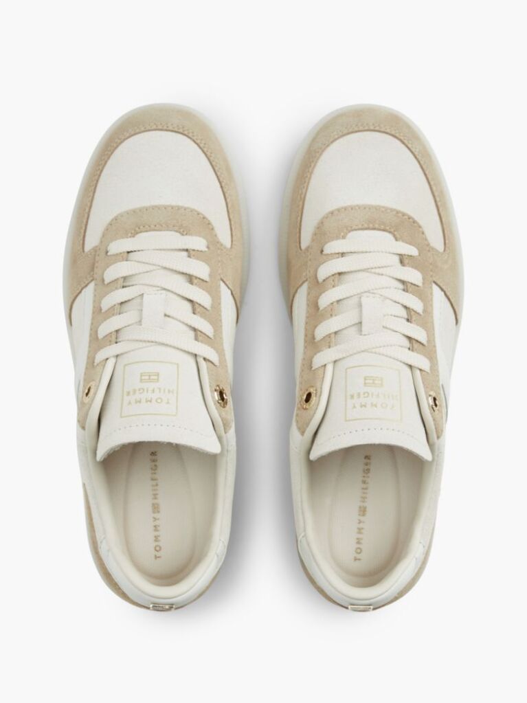 Μπεζ Σουέτ Sneakers Με Μίξη Υφών  Γυναίκες