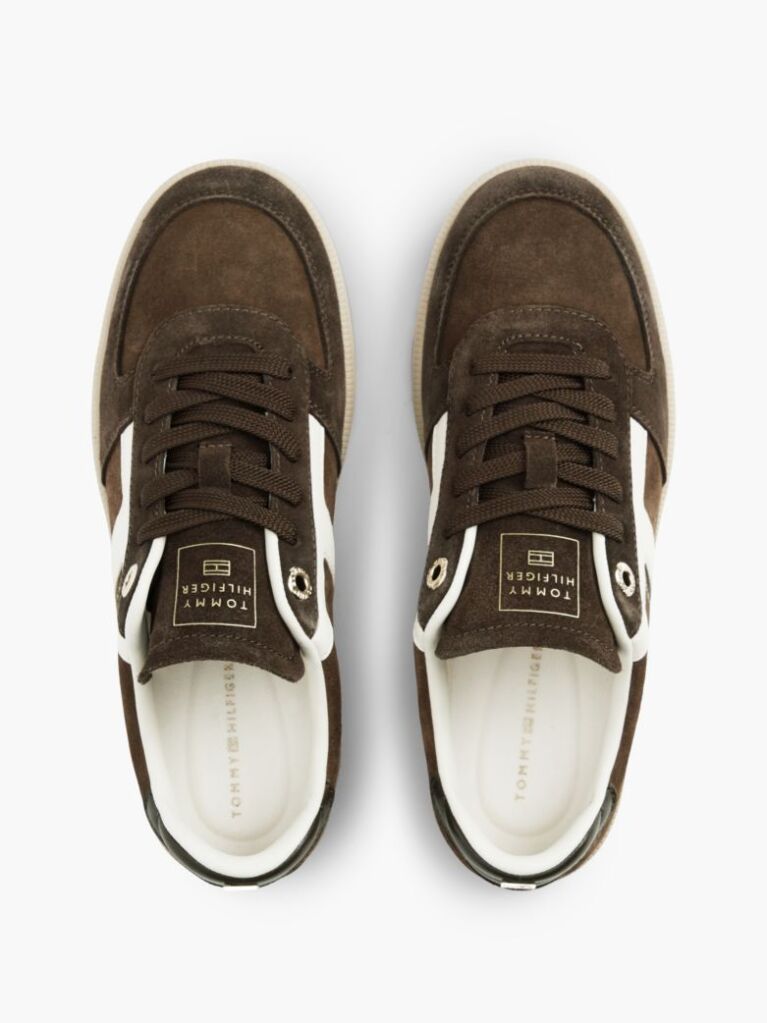Καφέ Σουέτ Sneakers Με Μίξη Υφών  Γυναίκες