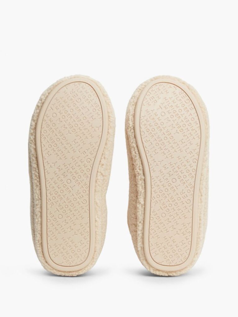Beige Signature Tape Faux Fur Slipper Boots  Women