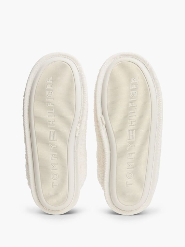 Beige TH Monogram Faux Fur Slippers  Women